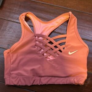 Nike Women's Orange and Pink Sports Bra